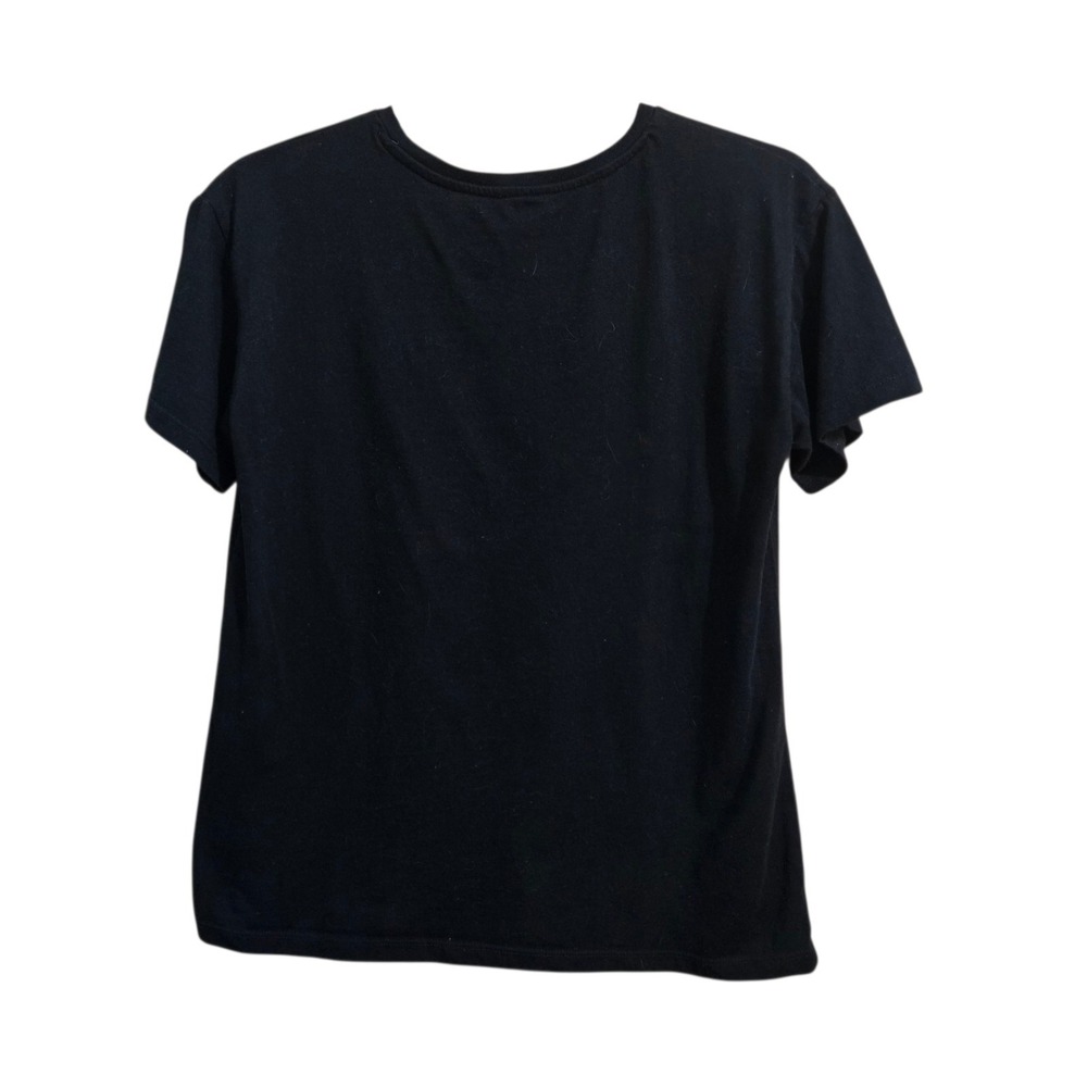 Black Graphic Print T Shirt SZ XXL "On Wednesday we wear black" - Picture 2 of 4